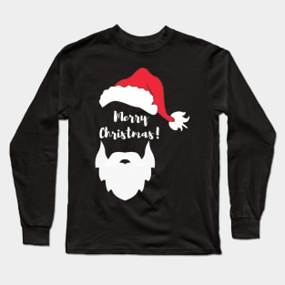 Funny Santa Beard Costume - White Fake Beard Christmas - Santa Claus Beard Costume - Merry Christmas Everyone Santa Long Sleeve T-Shirt